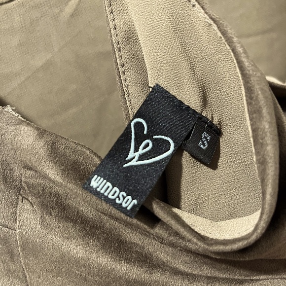 Windsor Olive Suede Halter Top - Picture 4 of 5